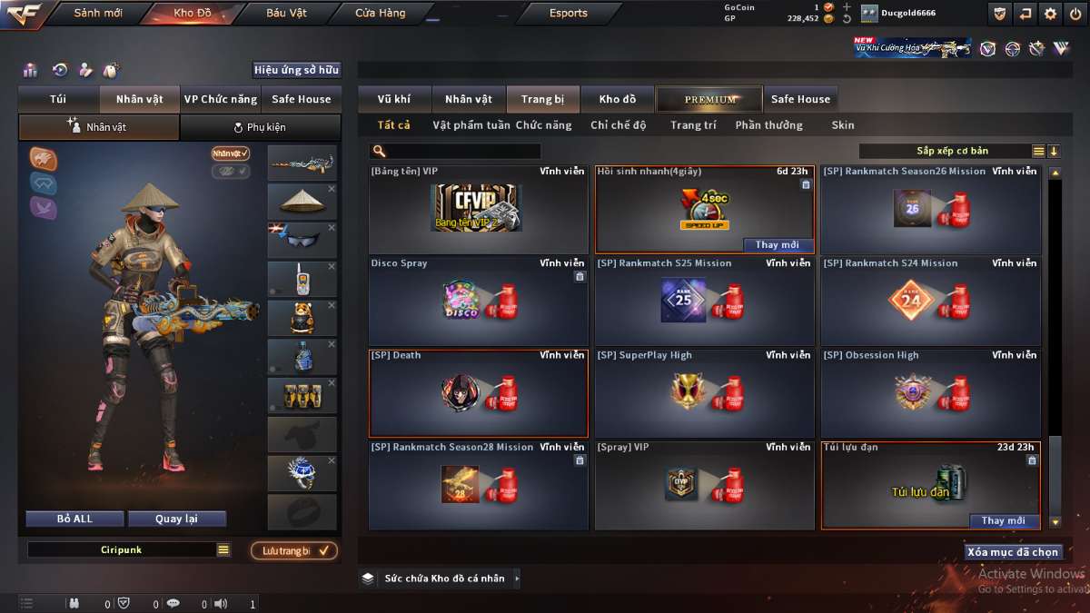 shop acc cf uy tin gia re